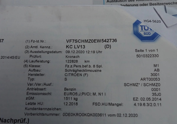 Citroen C3 cena 24900 przebieg: 140000, rok produkcji 2014 z Trzciel małe 497